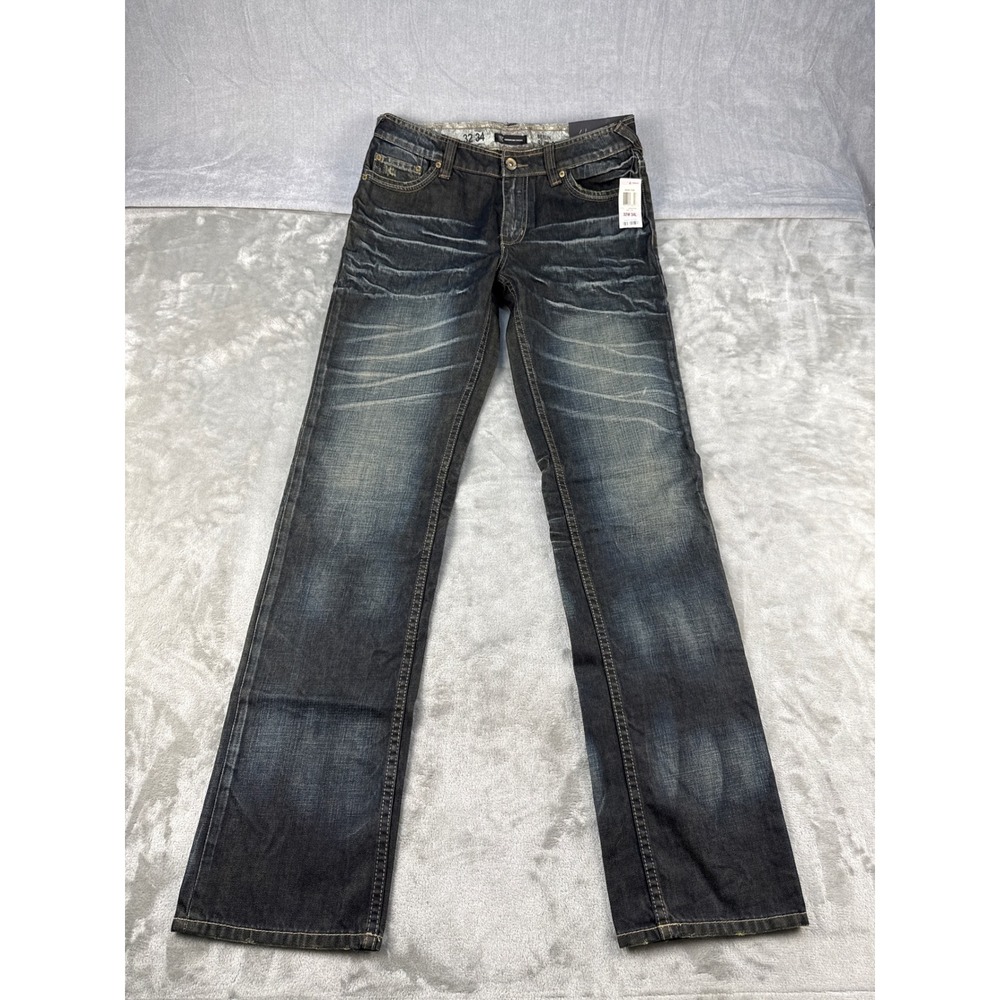 INC International Concepts Berlin Slim Straight Jeans Dark‎ Wash 32x34 New